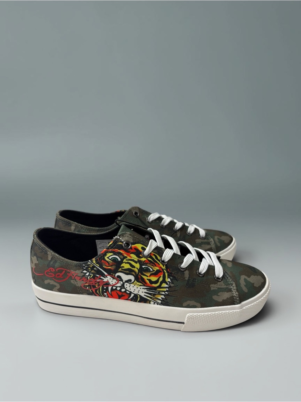 Ed Hardy Low FX Tiger Camo Sneakers Men's 11 Y2K